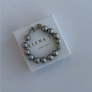 701 Silver Pearl Beaded Bracelet